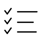 checked tick boxes black and white icon image